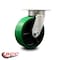 Service Caster 6 Inch Kingpinless Green Poly on Steel Wheel Swivel Top Plate Caster SCC SCC-KP30S620-PUR-GB - alternate 4